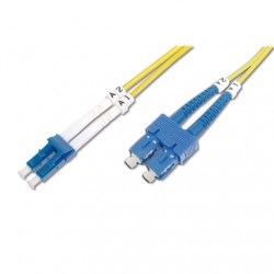 Digitus FO Patch Cord, Duplex, LC to SC SM OS2 09/125 µ, 3 m