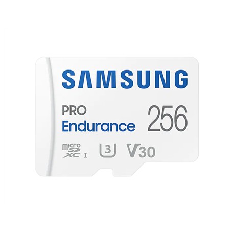Samsung PRO Endurance MB-MJ256KA/EU 256 GB, MicroSD Memory Card, Flash memory class U3, V30, Class 10, SD adapter