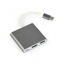 I/O ADAPTER USB-C TO HDMI/USB3/USB-C A-CM-HDMIF-02-SG GEMBIRD
