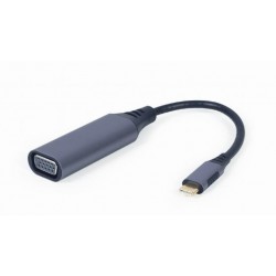 I/O ADAPTER USB-C TO VGA/GREY A-USB3C-VGA-01 GEMBIRD