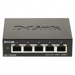 D-Link Smart Managed Switch DGS-1100-05V2/E Managed L2, Rackmountable, 1 Gbps (RJ-45) ports quantity 5
