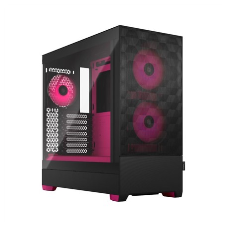 Fractal Design Pop Air RGB Magenta Core TG Clear Tint, ATX, mATX, Mini ITX, Power supply included No