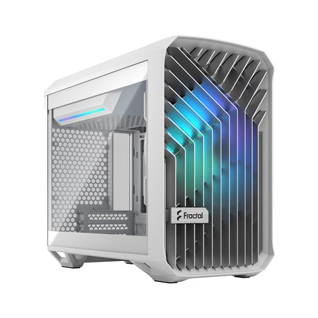 Fractal Design Torrent Nano RGB White TG clear tint Side window, White TG clear tint, Power supply included No