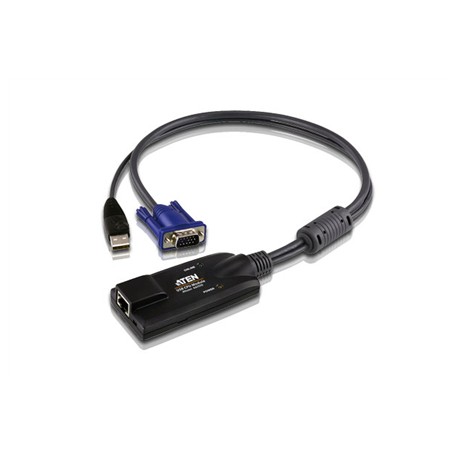 Aten USB VGA KVM Adapter 1 x RJ-45 Female, 1 x USB Male, 1 x HDB-15 Male
