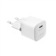 Fixed Mini USB-C Travel Charger Fast charging, White, 20 W