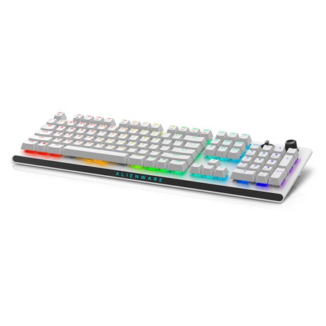 Dell Alienware Tri-Mode AW920K Wireless Gaming Keyboard, RGB LED light, US, Wireless, Lunar Light, Bluetooth, Numeric keypad, CH