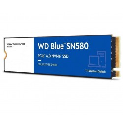 SSD|WESTERN DIGITAL|Blue SN580|500GB|M.2|PCIe Gen4|NVMe|TLC|Write speed 3600 MBytes/sec|Read speed 4000 MBytes/sec|2.38mm|TBW 30