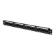 Digitus Patch Panel DN-91524U Black 48.2 x 4.4 x 10.9 cm Category: CAT 5e Ports: 24 x RJ45 Retention strength: 7.7 kg Insertion 