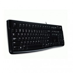Logitech K120, US Standard Wired • Virtually silent, low-profile keys• Industry standard layout with full-size F-keys and number