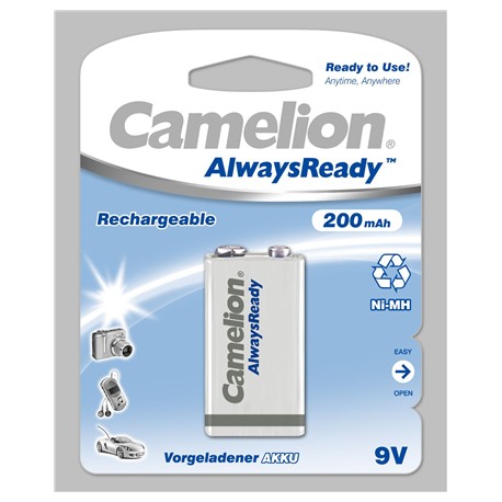 Camelion 9V/6HR61 200 mAh AlwaysReady Rechargeable Batteries Ni-MH 1 pc(s)