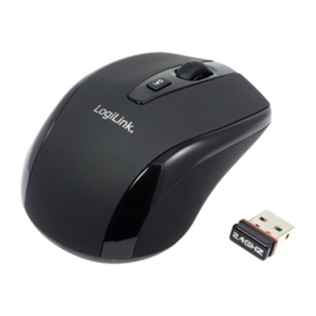 Logilink Maus optisch Funk 2.4 GHz 2.4GH wireless mini mouse with autolink wireless Black