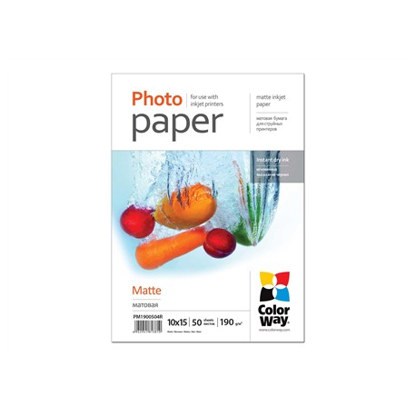 ColorWay Matte Photo Paper 10x15 190 g/m²