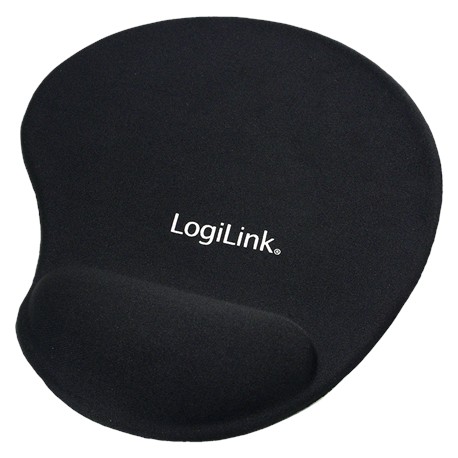 Mousepad with Gel Wrist Rest Support, Logilink ID0027 Black