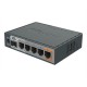 Mikrotik Wired Ethernet Router RB760iGS, hEX S, Dual Core 880MHz CPU, 256MB RAM, 16 MB (MicroSD), 5xGigabit LAN, 1xSFP, USB, IPs