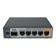 Mikrotik Wired Ethernet Router RB760iGS, hEX S, Dual Core 880MHz CPU, 256MB RAM, 16 MB (MicroSD), 5xGigabit LAN, 1xSFP, USB, IPs