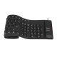 Logilink Flexible waterproof Keyboard USB + PS/2 ID0019A Flexible keyboard Wired DE Black