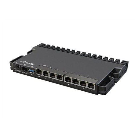 MikroTik Wired Ethernet Router RB5009UG+S+IN, Quad core 1.4 GHz CPU, 1xSFP+, 7xGigabit LAN, 1x2.5G LAN, 1xUSB, Can be powered in