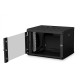 Digitus Wall Mounting Cabinet DN-19 07-U-SW Black IP protection class: IP20 Front door: Glass door, single opening Cabinet type: