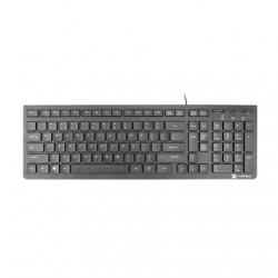 Natec Keyboard Discus 2 Slim Standard Wired US USB 2.0 Black Numeric keypad 424 g
