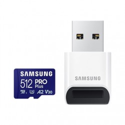 Samsung PRO Plus microSD Card with USB Adapter 512 GB MicroSDXC Flash memory class U3, V30, A2