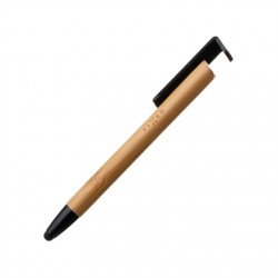 Fixed Pen With Stylus and Stand 3 in 1 Pencil Bamboo Stylus for capacitive displays Stand for phones and tablets