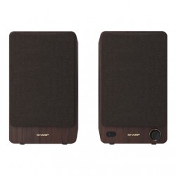 Sharp CP-SS30 Bookshelf Speakers, Brown Sharp Speakers CP-SS30(BR) Bookshelf 60 W Wireless connection Brown Bluetooth