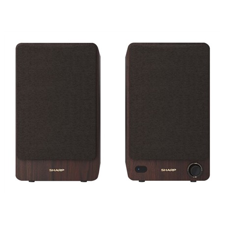 Sharp CP-SS30 Bookshelf Speakers, Brown Sharp Speakers CP-SS30(BR) Bookshelf 60 W Wireless connection Brown Bluetooth