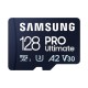 Samsung MicroSD Card PRO Ultimate 128 GB microSDXC Memory Card Flash memory class U3, V30, A2 SD adapter