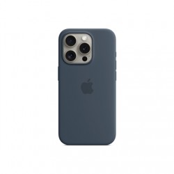 Apple iPhone 15 Pro Silicone Case with MagSafe - Storm Blue Apple