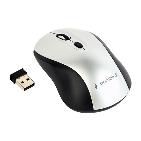 Gembird MUSW-4B-02-BS Wireless optical mouse, black/silver Gembird