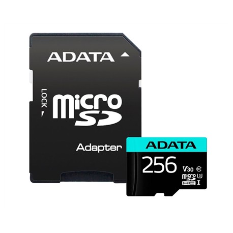 ADATA Premier Pro UHS-I U3 256 GB micro SDXC Flash memory class 10 with Adapter