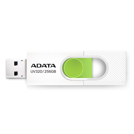 ADATA USB Flash Drive UV320 256 GB USB 3.2 Gen1 White/Green