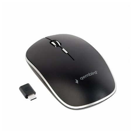 Gembird Silent Optical Mouse MUSW-4BSC-01 Black USB-C Wireless