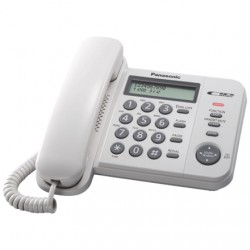 Panasonic Corded KX-TS560FXW 588 g White Caller ID Phonebook capacity 50 entries Built-in display 198 x 195 x 95 mm