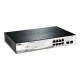 D-LINK DGS-1210-10P, Gigabit Smart III Switch with 8 10/100/1000Base-T PoE ports and 2 combo 1000Base-T/MiniGBIC (SFP) ports, 80
