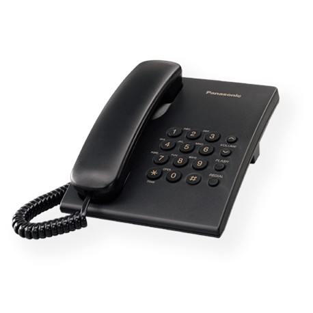 Panasonic | Corded | KX-TS500FXB | Black | 150 x 200 x 96 mm | 475 g