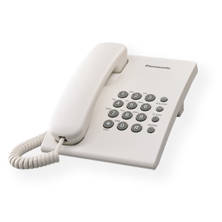 Panasonic | Corded | KX-TS500FX | White | 150 x 200 x 96 mm | 475 g