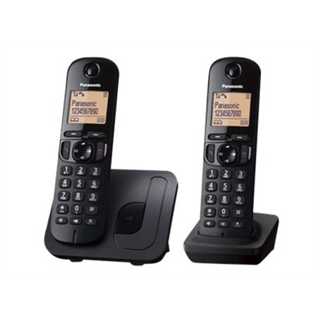 Panasonic | Cordless | KX-TGC212FXB | Built-in display | Caller ID | Black | Phonebook capacity 50 entries | Speakerphone