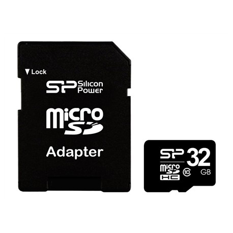 Silicon Power | 32 GB | MicroSDHC | Flash memory class 10 | SD adapter