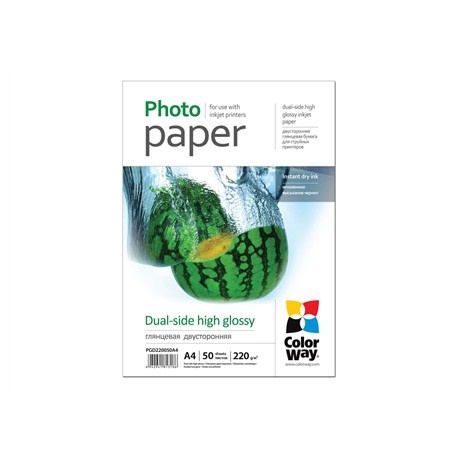 ColorWay | 220 g/m² | A4 | High Glossy dual-side Photo Paper