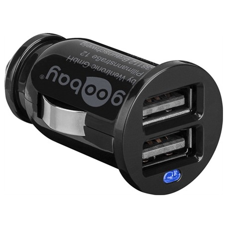 Twin USB Car Charger (2x USB) Goobay | Goodbay Dual USB car charger 2,1A | 5 V