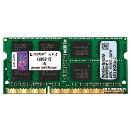 Kingston | 8 GB | DDR3 | 1600 MHz | Notebook | Registered No | ECC No