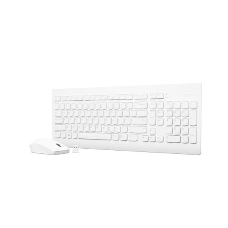 Lenovo | White | Wireless Combo Keyboard & Mouse | 510 | Keyboard and Mouse Combo | 2.4 GHz Wireless via Nano USB | Batteries in