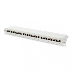 Digitus | Patch Panel | DN-91624S | White | Category: CAT 6 Ports: 24 x RJ45 Retention strength: 7.7 kg Insertion force: 30N max