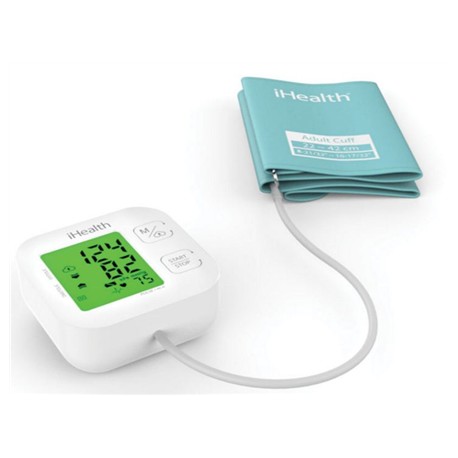 iHealth | Track | KN-550BT | White/Blue | Calculation of blood pressure (systolic and diastolic), Calculation of heart rate | 4 