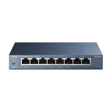 TP-LINK | Switch | TL-SG108 | Unmanaged | Desktop | 1 Gbps (RJ-45) ports quantity 8 | Power supply type External | 36 month(s)