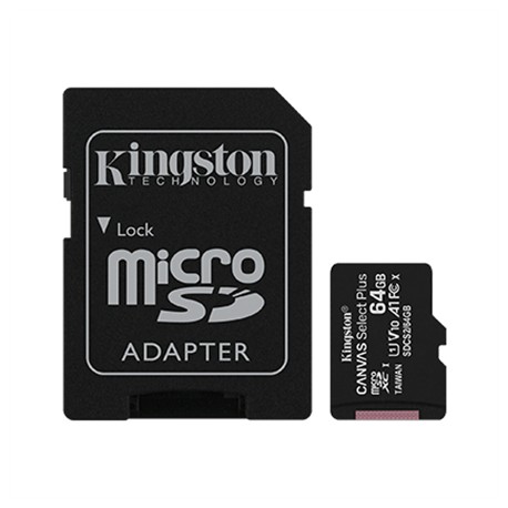 Kingston | Canvas Select Plus | UHS-I | 64 GB | MicroSDXC | Flash memory class 10 | SD Adapter