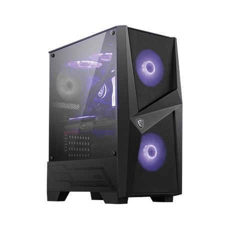 MSI MAG FORGE 100M PC Case, Mid-Tower, USB 3.2, Black MSI | MAG FORGE 100M | Black | ATX | Power supply included No