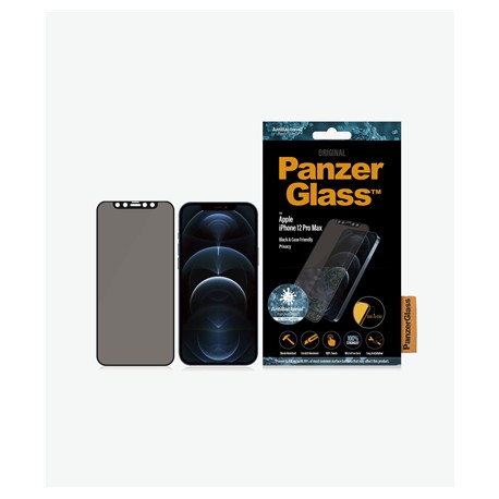 PanzerGlass | Apple | iPhone 12 Pro Max | Glass | Black | Privacy glass