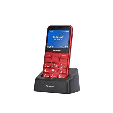 Panasonic | KX-TU155EXBN | Red | 2.4 " | TFT-LCD | MB | microSD/microSDHC MB | Bluetooth | USB version micro USB | Built-in came